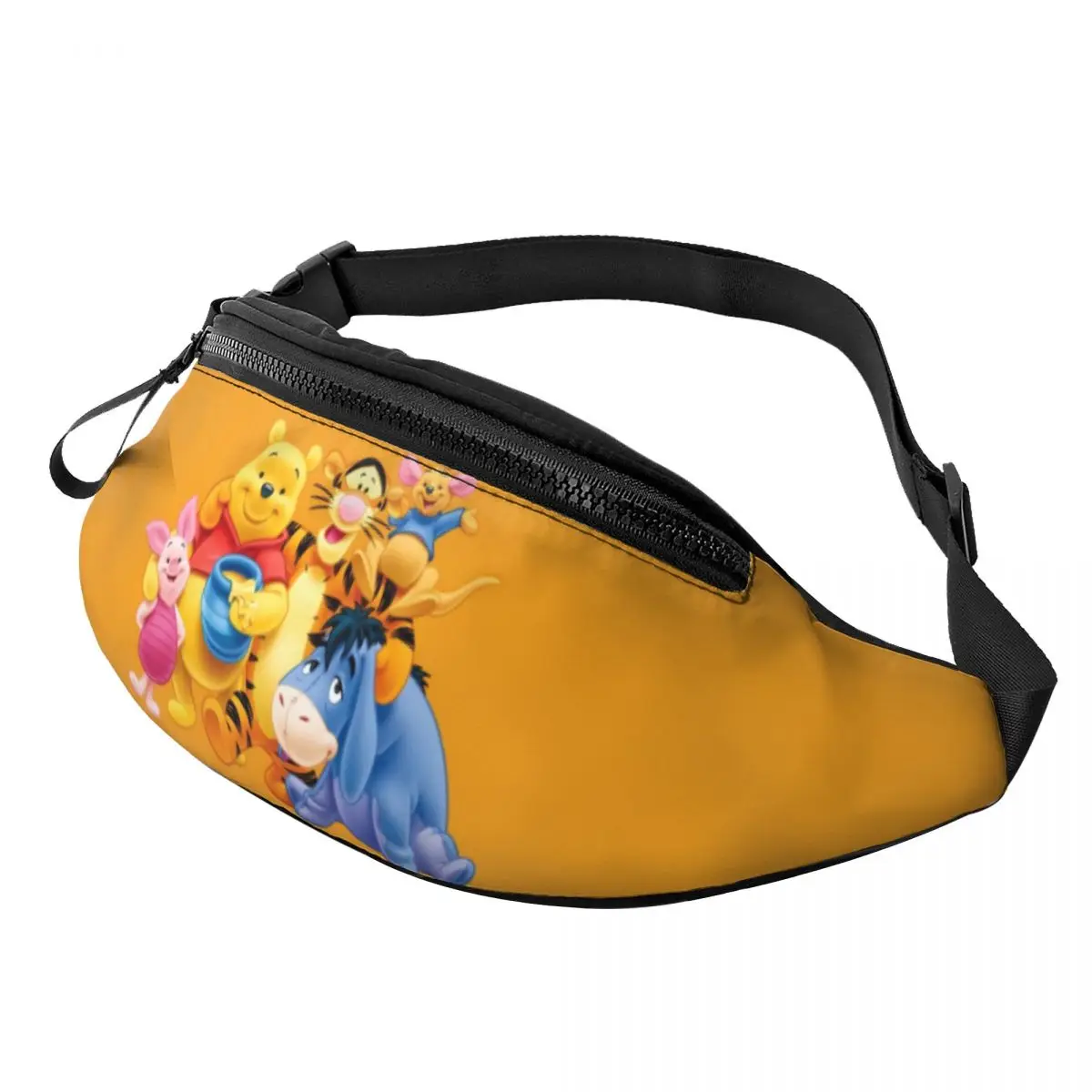 Custom My Friends Tigger Pooh Fanny Pack Men Women Fashion Crossbody Waist Bag for Traveling Phone Money Pouch