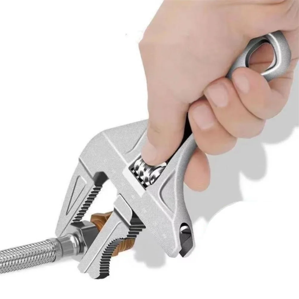 Under-sink Repair Adjustable Wrench Pipe Repair Tool Two-sided Movable Sponge Tool Hand Tool Set Shortened Handle