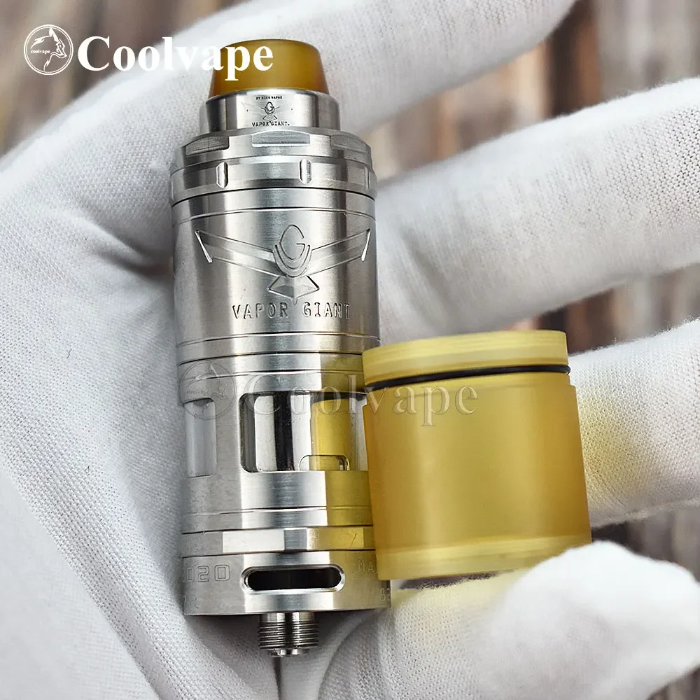 WOLFCOOLVAPE RTA Serbatoio Vapor Giant V6S 2020 Edition 23mm 5.5ml 7ml Sistema Topfill Flusso d'aria regolabile Atomizzatore a bobina singola