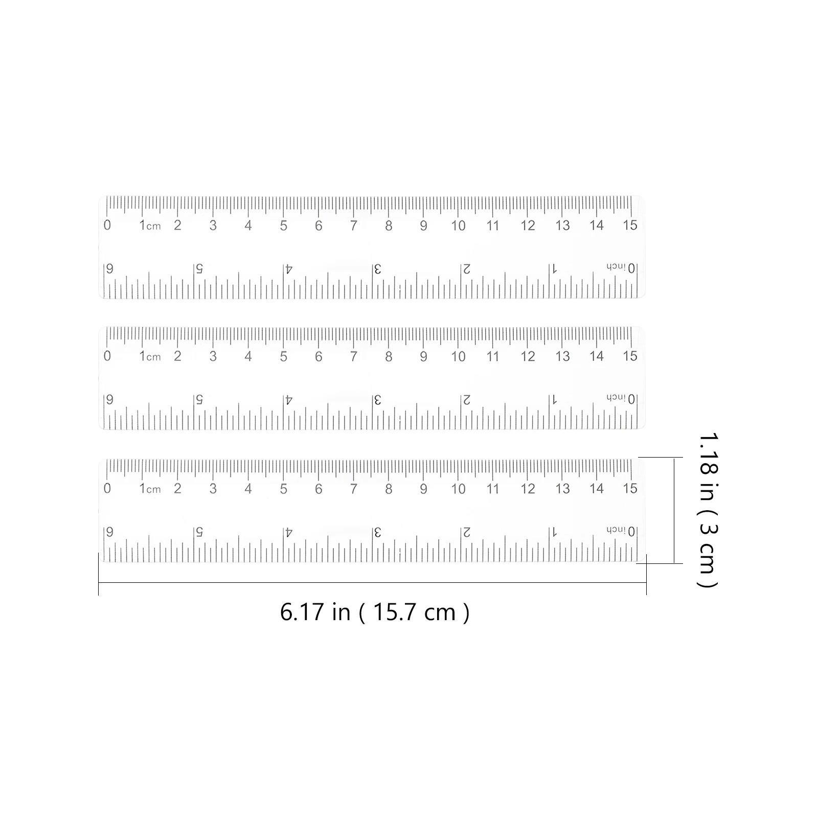 

Ruler Millimeters Clear Plastic Tools Classroom Rulers Transparent for Students
