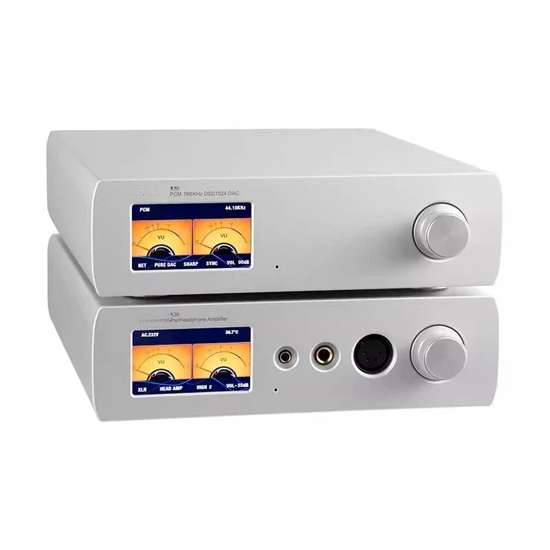 

D39 Network Streaming Play Decoding A39 Class A Pre-balanced Headphone Amplifier, Desktop Set Round Sound Cord