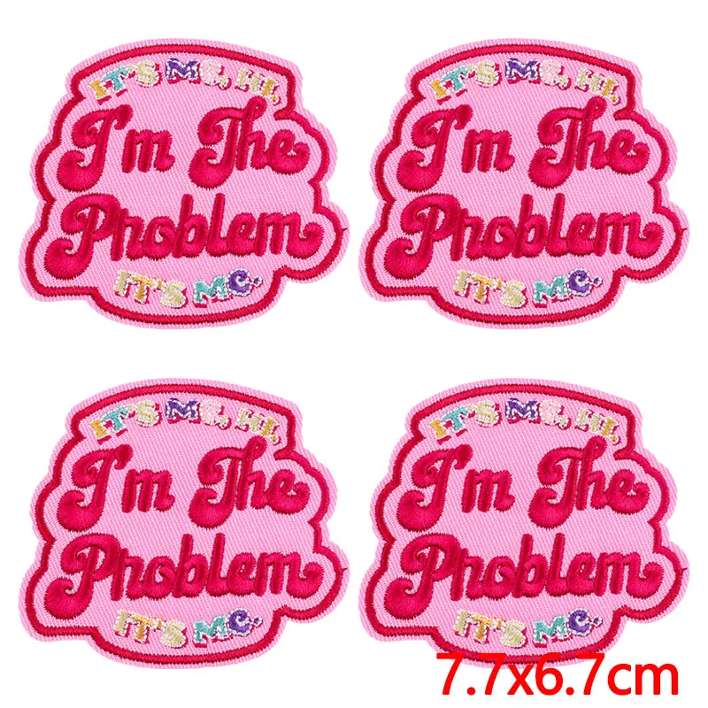 10PCS Wholesale Cartoon Letters Embroidered Patches for Clothing Fusible Patch DIY Iron On Patches On Clothes Hat Backpack Badge