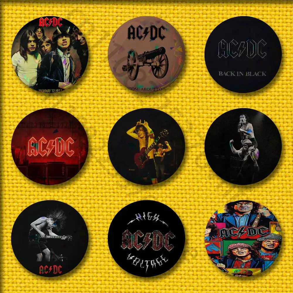 

A-AC Highway to Hell D-DC Badges 75mm 25mm 44mm 32mm 58mm Round Pin Brooch Souvenir Clothes Cosplay Gift Accessories