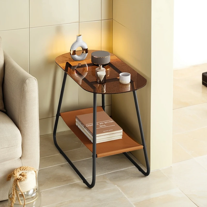 Nordic light luxury, living room corner table, side sofa table, modern simple small coffee table
