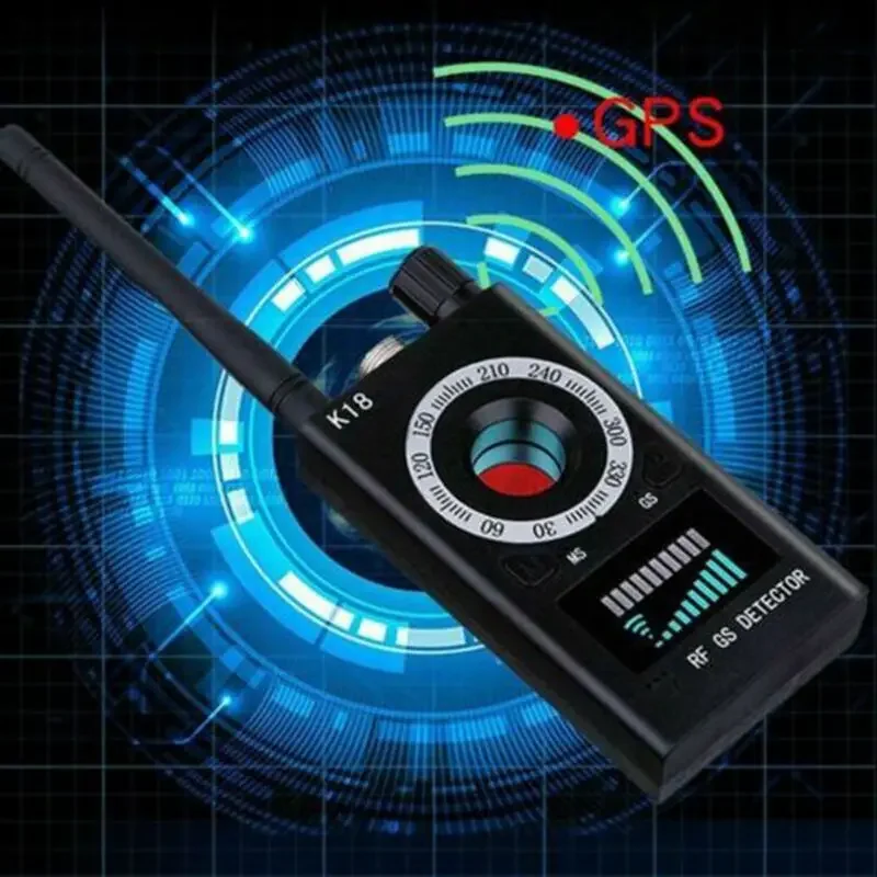 K18 Multi-function Anti-spy Detector Camera GSM Audio Bug Finder GPS Tracker Signal Lens RF Detect Wireless Scanner 1MHz-6.5GHz