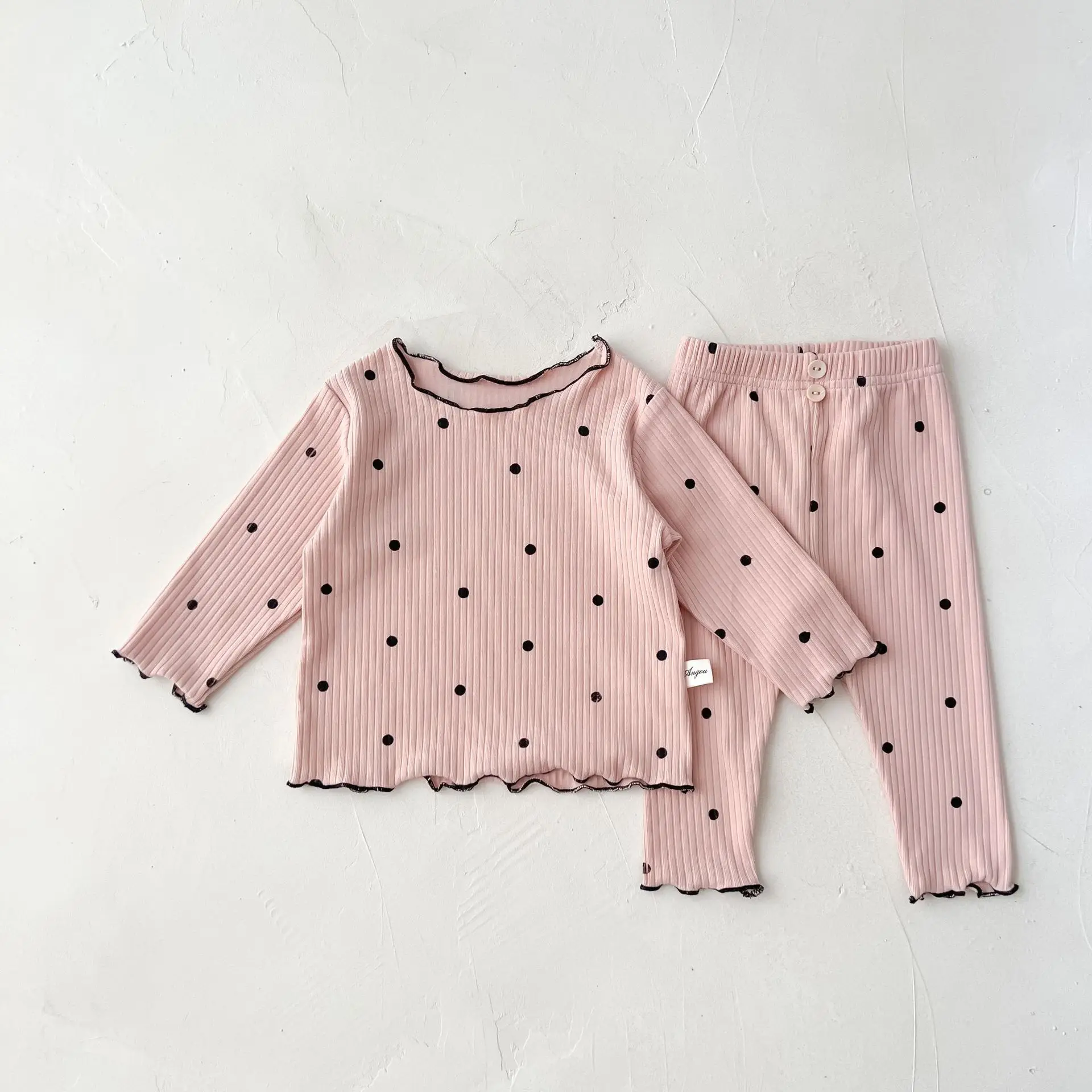 2psc Spring And Autumn Newborn Infant Baby Girls Suit Cartoon Long Sleeved Thread Cotton  Kids  Fashion Baby Clothing