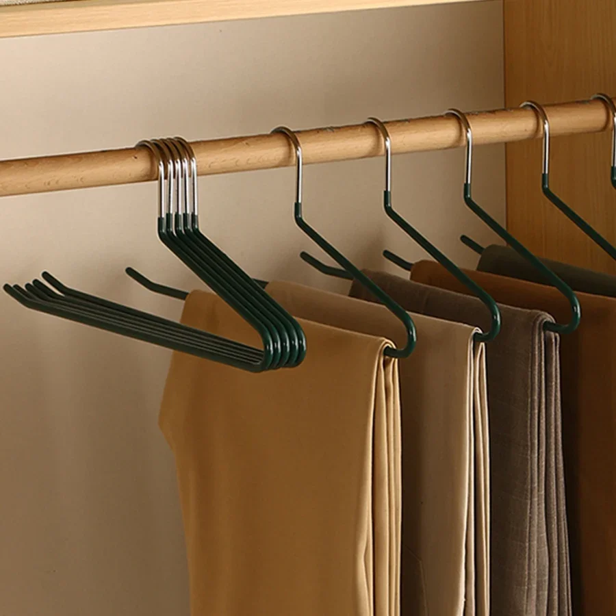 5/10PCS Stainless Steel Pants Hanger Non-slip Pants Rack Household Non-trace Hanging Pants Clip Special Hanger Storage Device