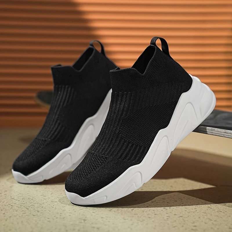 

Men Supper Lightweight Breathable Socker Sneaker Casual Shoes for Running and Walking free, comfortable slip on shoes for male