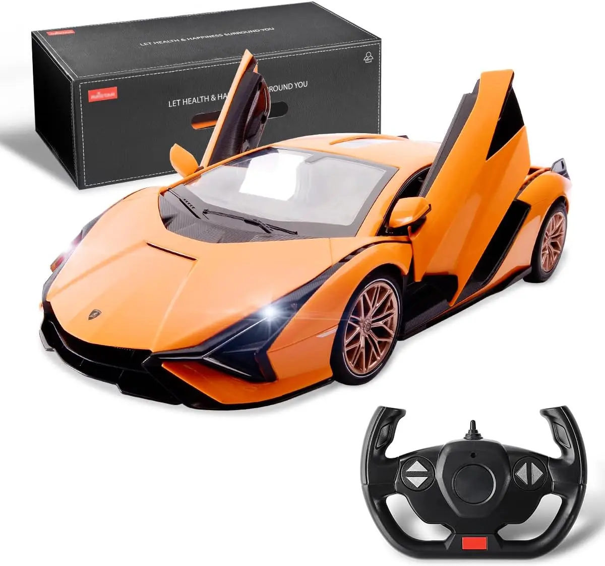 1:14 Lamborghini Remote Control Car with Open Door | Official Replica, 2.4GHz Interference-Free Control, Ideal Toy for Boys 6-8,
