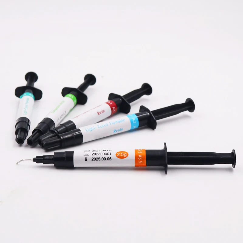 Dentist Led Curing Light 5ml Bonding Syringe Universal Colors 37% Etching Material Aesthetics Adhesive Flow Resin Compressive