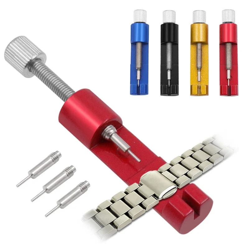 

1 pcs Metal Watch Band Strap Link Pin Remover Repair Tool Kit for Watchmakers with Pack of 3 Extra Pins Mini Watchband Tools