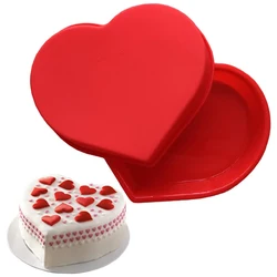 1pc 9 Inch Silicone Heart Shaped Cake Pan Mold Nonstick Heart Cake Mold DIY Heart Shaped Baking Pans for Cakes, Cake Baking