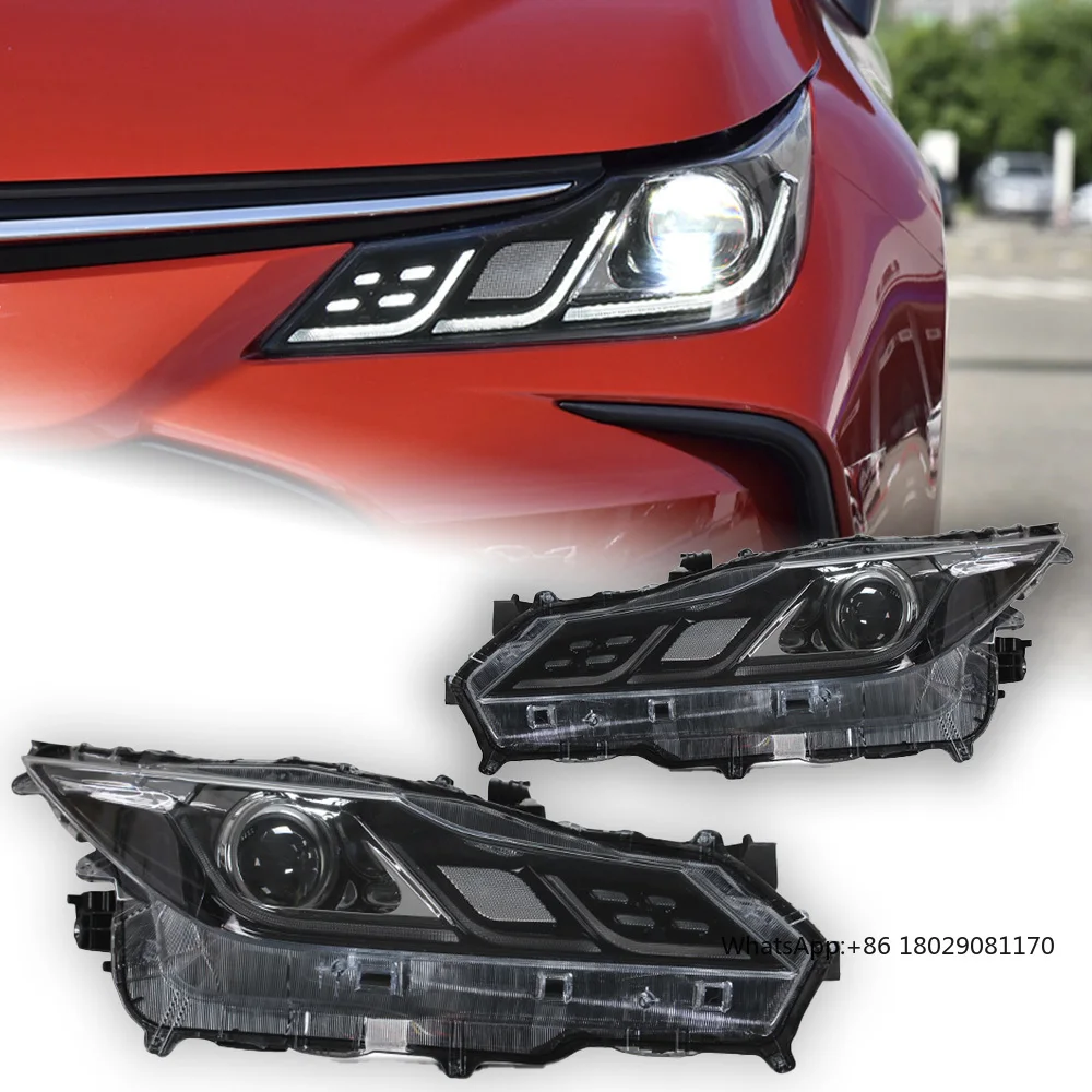 

Автомобильные фары для Toyota Corolla, линзы проектора, 2019-2021, Altis, динамический сигнал, светодиодные фары, Drl Automotive