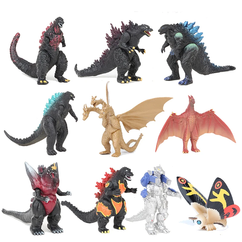 10pcs/set Movie Gojira Godzilla Pvc Figure Model Toys