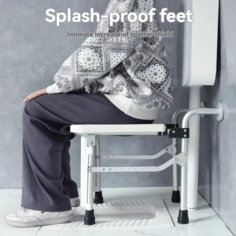 

Настенное, складное сиденье для унитазов для приземистых унитазов, подходящее для пожилых людей и беременных.