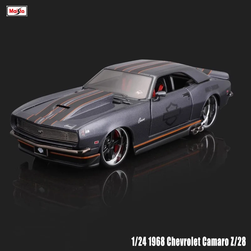 

Maisto 1:24 Harley Davidson 1968 Chevrolet Camaro Z/28 die-cast precision Alloy car model classics collection gift