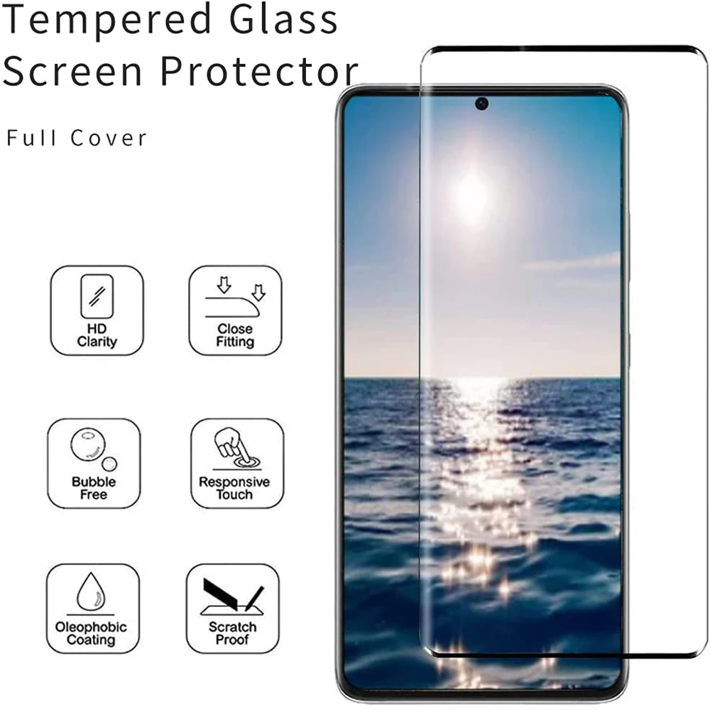 9H Curved Four Sides Glue Tempered Glass For Samsung Galaxy Note 20 Ultra 5G 2/4Pcs Screen Protector Film