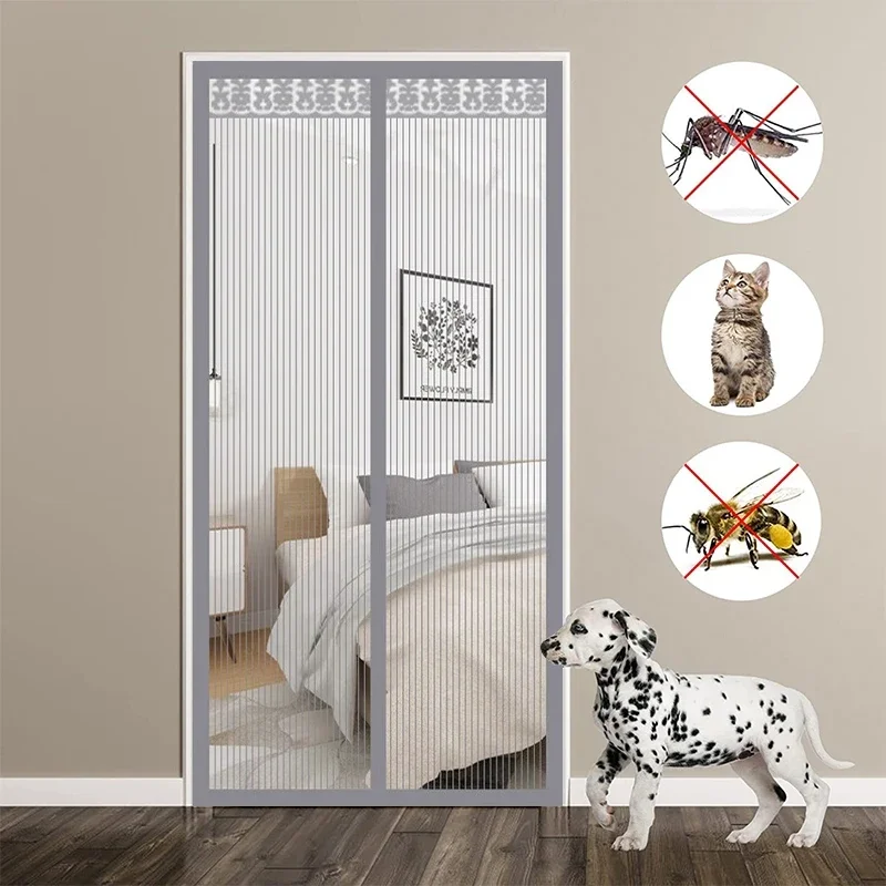 

Magnetic Anti-Mosquito Net Summer Curtains Screen Self-adhesive Door Curtain Automatic Closing Door Curtain Curtain