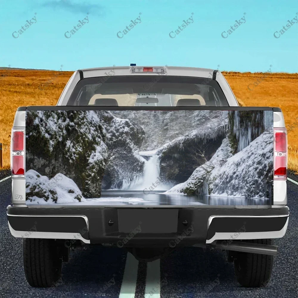 

Snow Waterfall Car Tail Trunk Protect Vinly Wrap Sticker Decal Auto Hood Decoration Engine Cover for Wheel SUV Off-road Pickup