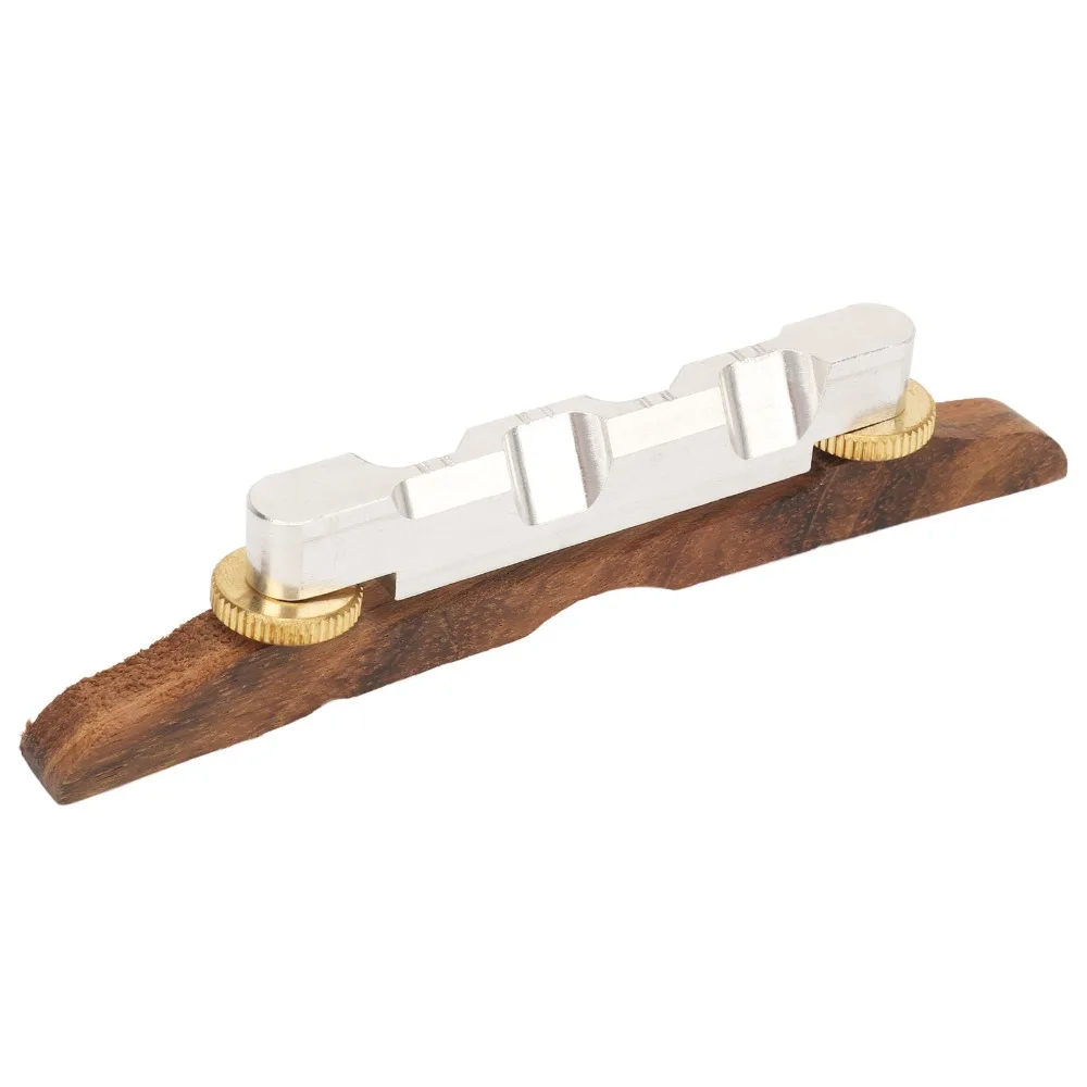 ​Rosewood Base Archtop Guitar Bridge ​Adjustable Height​ ​Bone Saddle​ ​Mandolin Bridge​ ​Easy to Install​ Bridge Replacement​