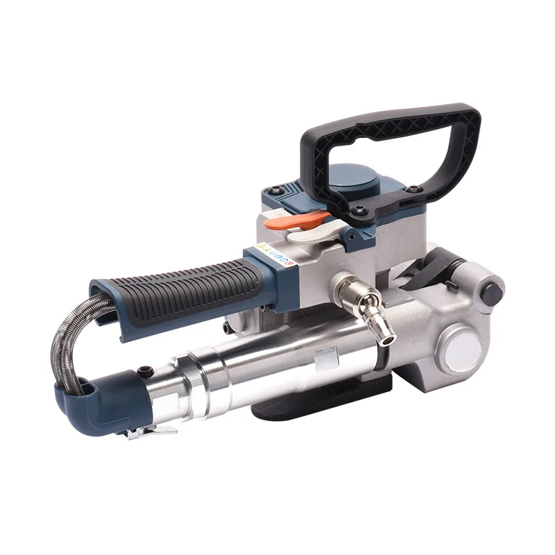 

Portable buckle-free strapping machine Hot melt pneumatic plastic steel belt PET automatic tightener, pneumatic baler