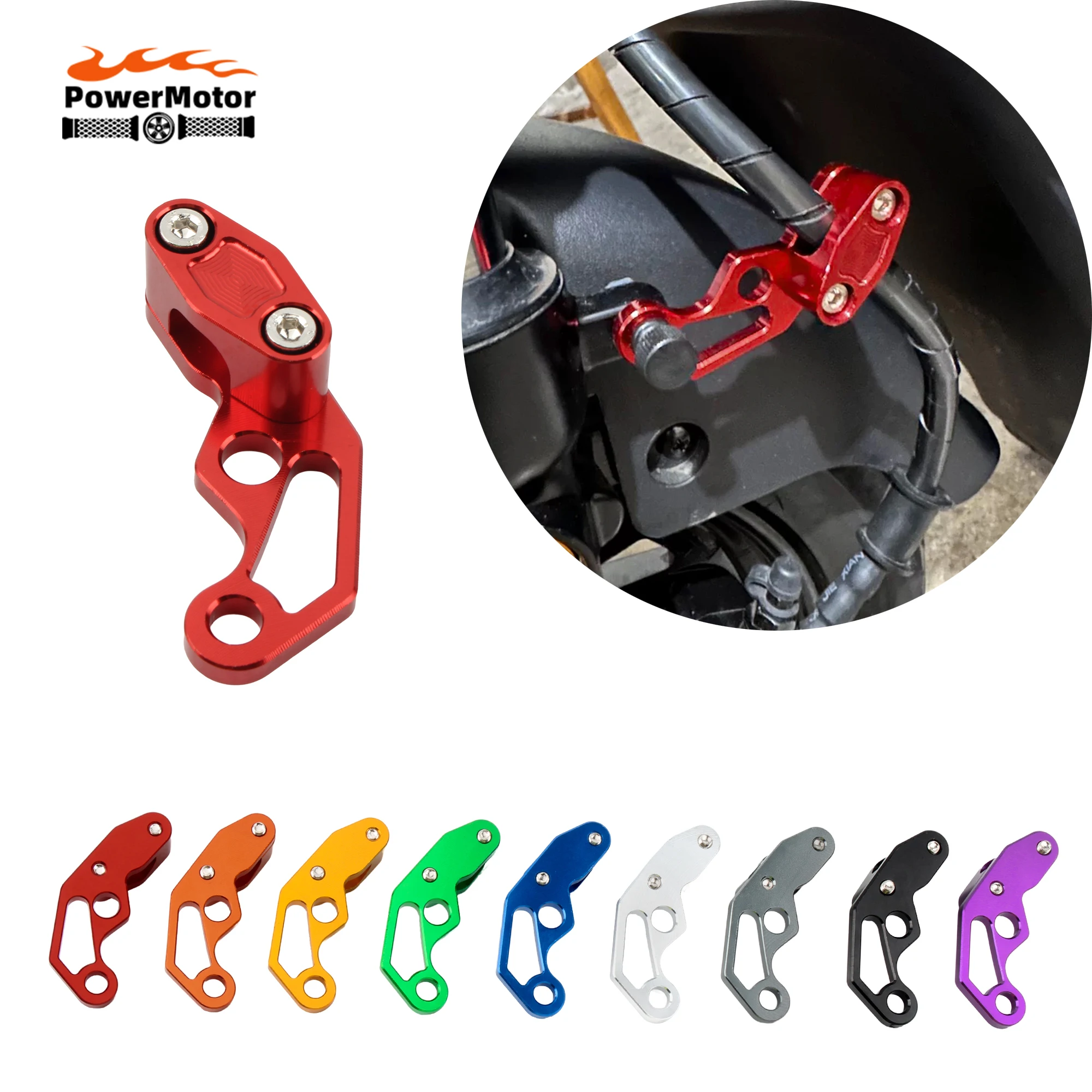Clip Universal para manguera de freno de motocicleta, Clip para tubería de aceite de aleación de aluminio para motocicleta, ciclomotor, Dirt Bike, accesorios para Motocross