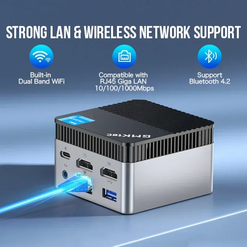 New! GMKtec KB5 Mini PC Intel Celeron N5105 Windows 11 Pro 4K Mini PC DDR4 8GB RAM 128GB ROM WiFi5 BT4.2 Desktop Computer Work