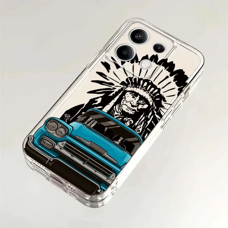 

Luxury Automotive Art Design Phone Case For Xiaomi Redmi 10 11 K30 K40 K50 K60 K70 Pro Prime Plus Ultra Zoom 5G TPU Transparent