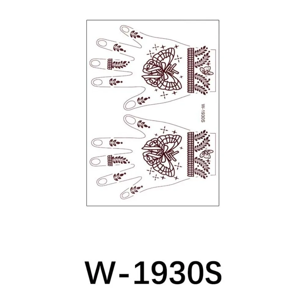 Easy To Apply Lace Henna Tattoo Stickers Flower Waterproof Hand Tattoo Mehndi Designs India Body Art Sticker Wedding Party