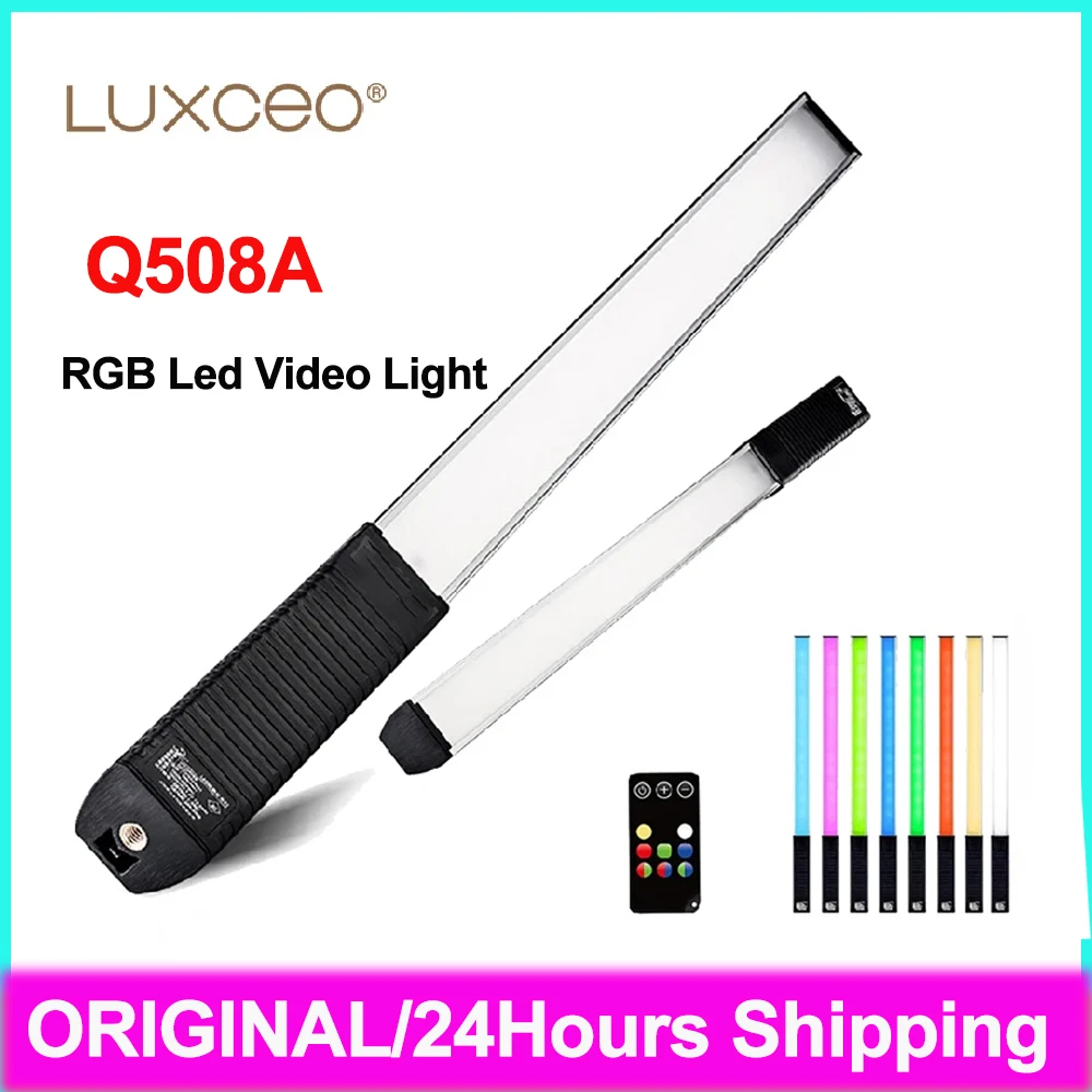 LUXCEO Q508A RGB Photography Video Light Handheld  LED Video Tube 3000K-6000K Rechargeable Studio Photo Lamp for Youtube Tiktok