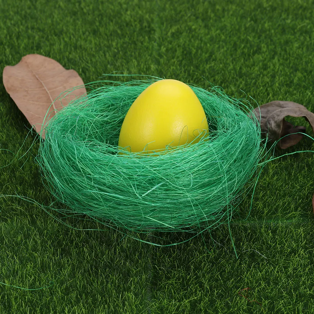 

20pcs Nest Decorations Hemp Thread Simulation Bird Artificial Nests Easter Home Office Gardening Cold Dish