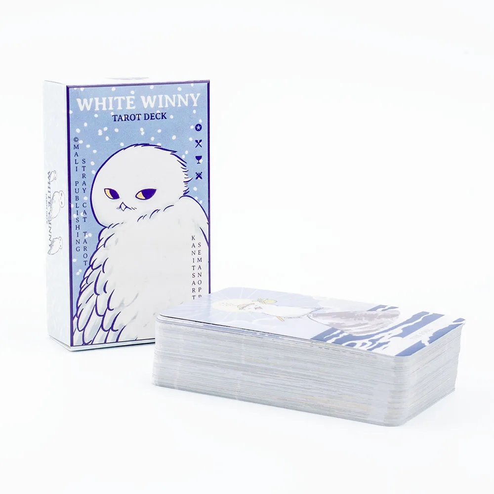 White Winny Tarot Wróżenie Wróżenie 80. Talia kart i przewodnik PDF do intuitive Readings i gra planszowa Self Discovery