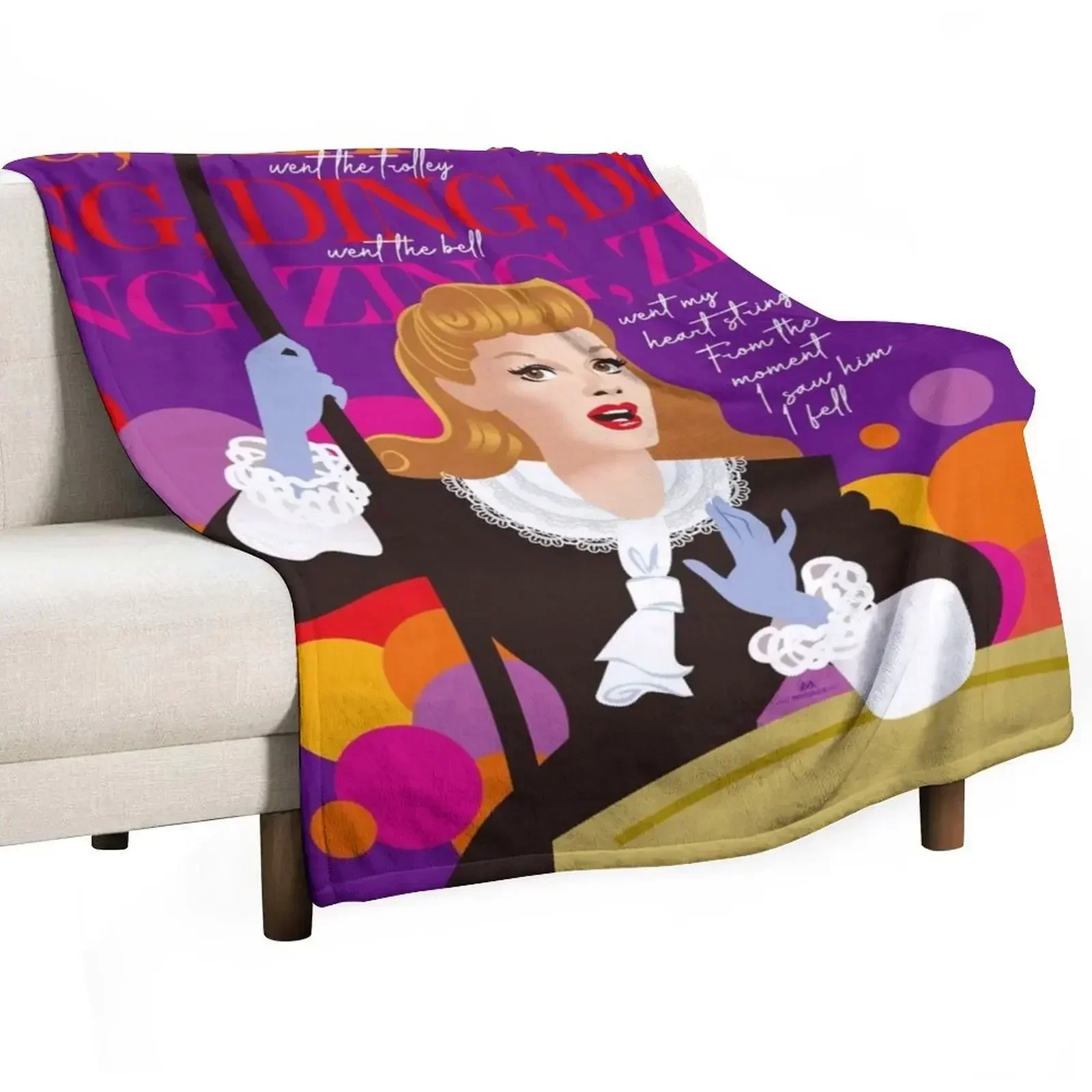 

Trolley Throw Blanket Luxury For Decorative Sofa Shaggy Blankets