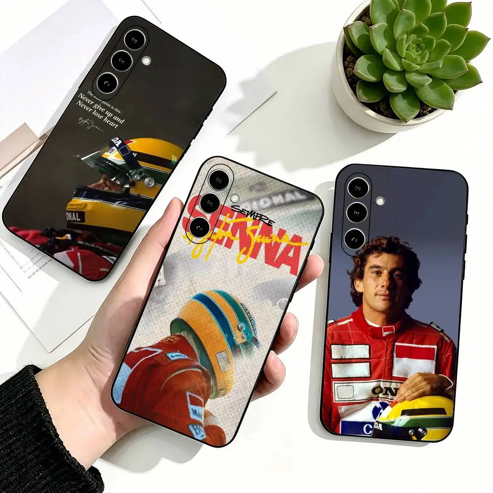 Hot Racing Driver Ayrton Senna Phone Case Silicone Soft For Samsung Galaxy A73,A72,A71,A70,A53,A52,A51