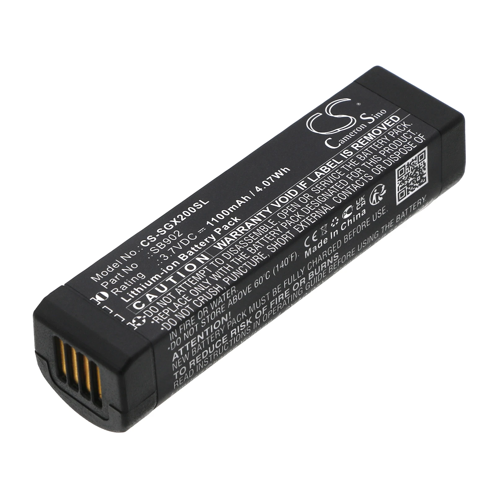 Battery for Shure GLXD1,GLXD2,GLX-D Digital Wireless Systems,MXW2,GLXD PN:SB902,SB902A (1100mAh) 3.7V