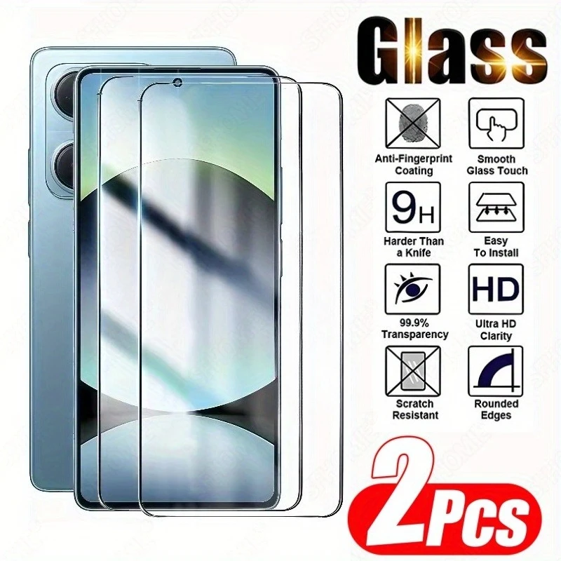 2 шт. HD прозрачная пленка из закаленного стекла для Redmi Note 14 5G 13 12 11 Pro 14S 12S Защитная пленка для экрана Redmi 14C 14R 13C 12C 12 10A 9A