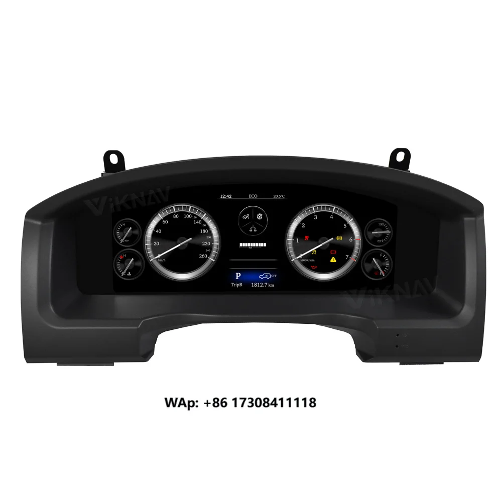 

Car Digital Cluster for 200 LC200 2007-2020 Dashboard Speedometer Instrument Panel Vertical LCD Screen Gauge