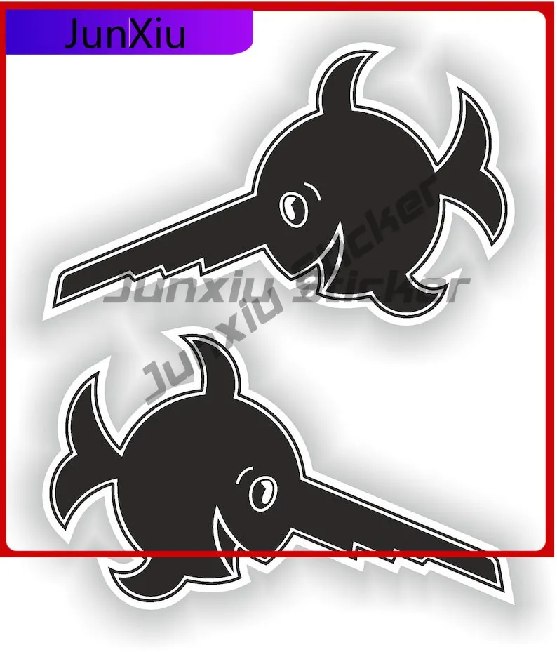 

Sawfish Laughing Black 2x German Cool Car SUV Waterproof Car Styling Vinyl Decal For Car Truck SUV Window Bumper Laptop