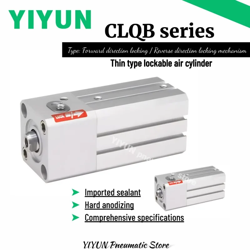 CLQB50-75D/100D-F,CLQB63/80/100-25D/50D/75D/100D-F,YIYUN,Пневматические инструменты,Цеповый запираемый цилиндр, серия CLQB
