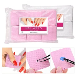 300/600/900Pcs No Lint Cotton Pads Manicure Nail Polish Remover Easy Removal Nail Cleaning Pad dla kobiet Girl Nail Beauty Salon