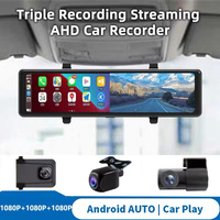 Wireless Carplay Auto 3 Channel GPS WIFI Dash Cam 3*1080P for Car DVR 360° Auto Video Recorder 24h Parking Monitor Night Vision