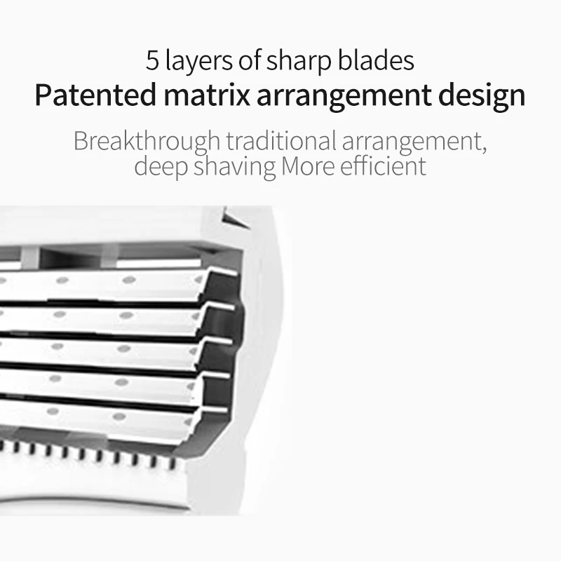 High Quality 5+1 Layers Men's Razor 1 Handle 2 Blade Heads Safety Manual Shaving Professional Shaver For Men's Face Hair Removal