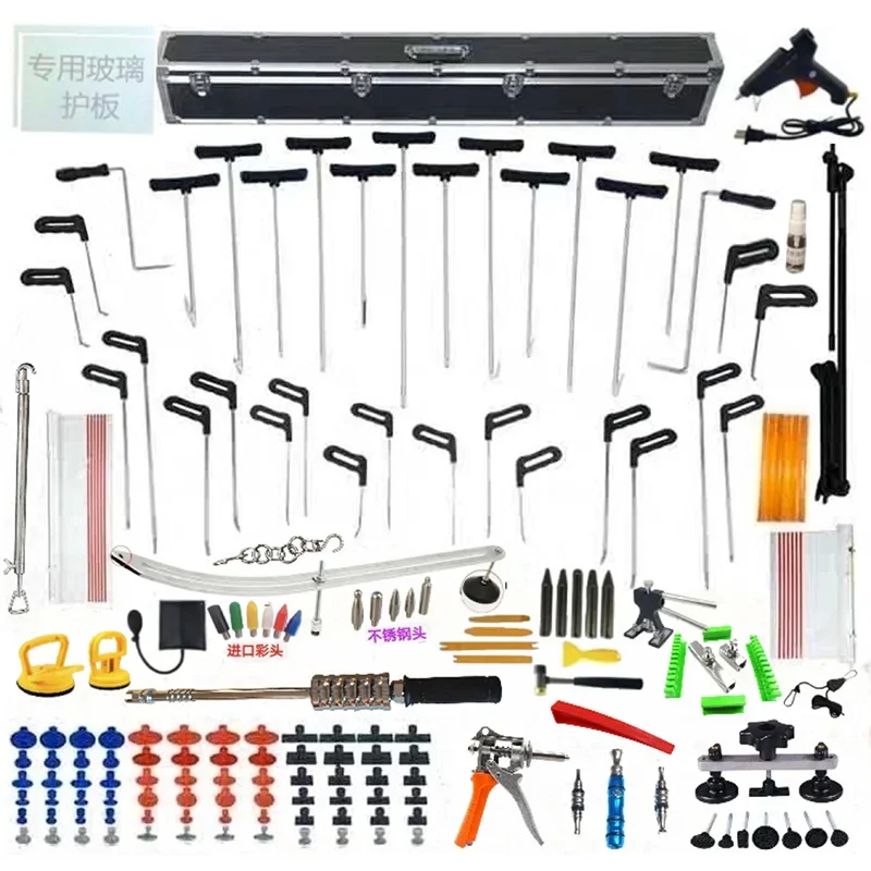 Car Dent Repair Tool Kit: Pulling Pry Bar, Professional Paintless, Scar-Free Hail Dent Removal Tool for Auto Body(Customized)