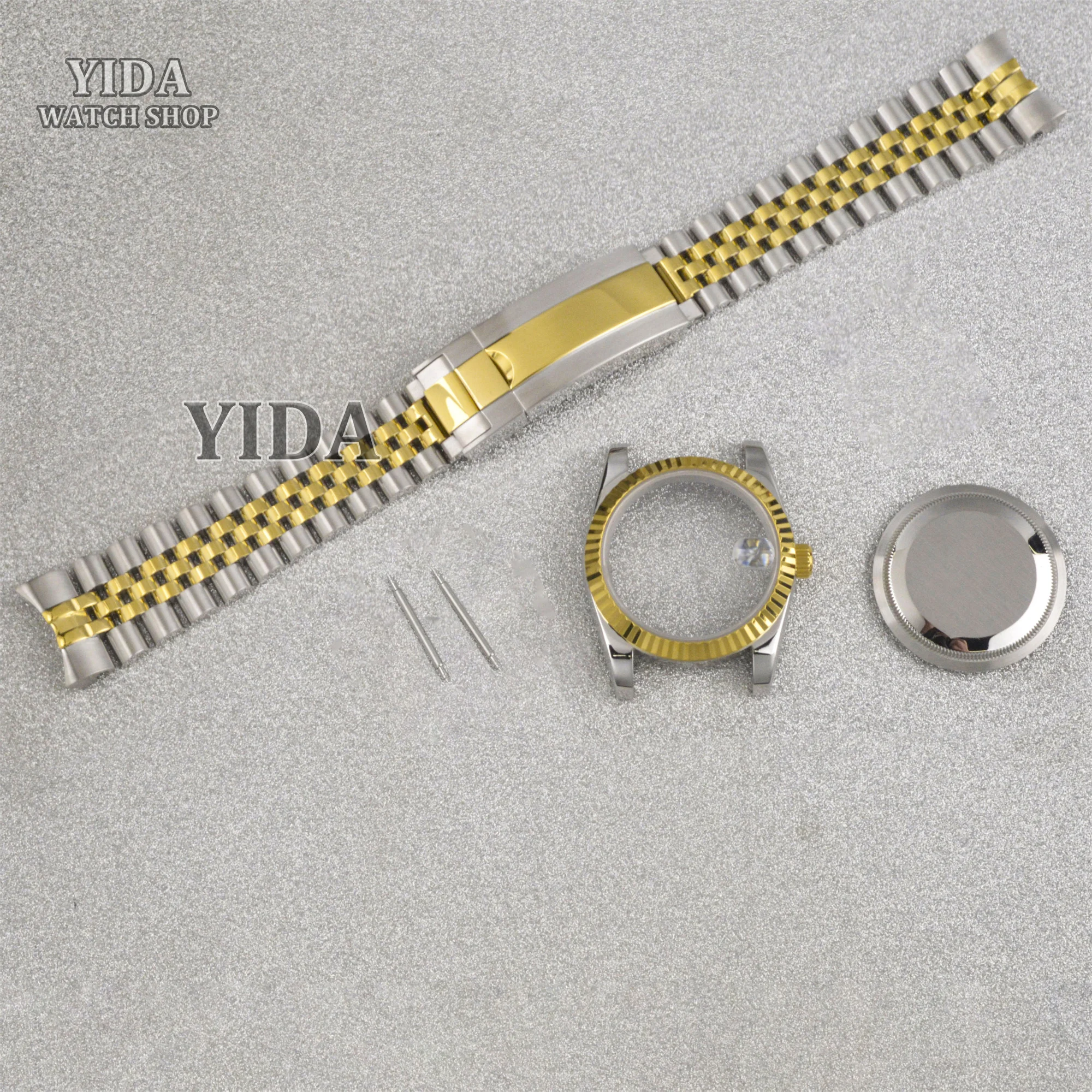 

NH35 41MM Watch Case Band Stainless Steel Strap Sapphire Glass 10ATM Waterproof For Datejust NH35 NH36 Movement Replacements