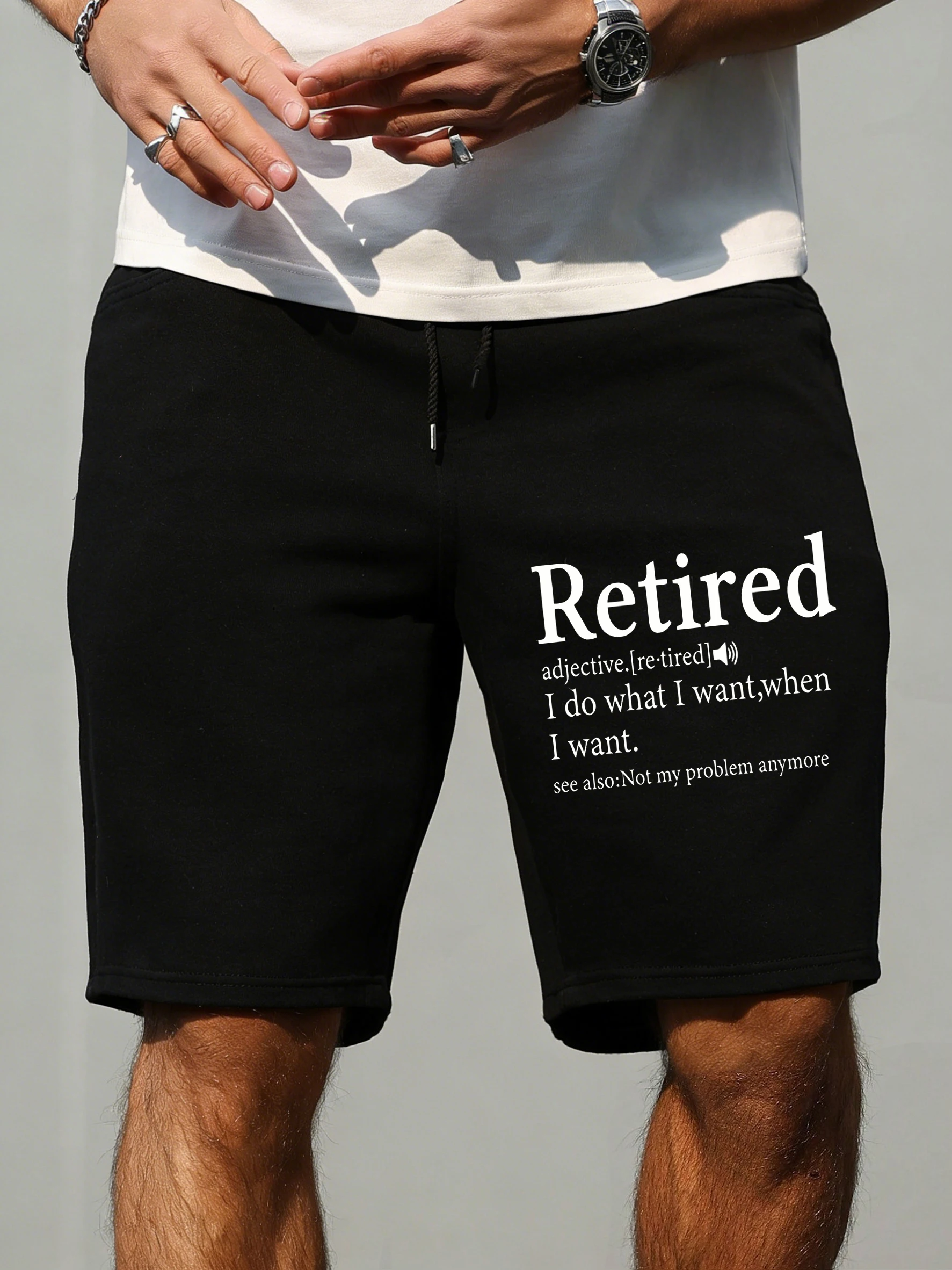 

Retiredpattern Men'S Sport Shorts Fashion Elasticity Pant Summer Breathable Streetwear Wide Leg Pocket Gym Swimming Trunks