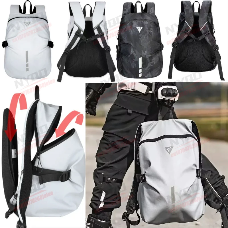 

Motorcycle Riding Backpack with Large Capacity Dual Shoulder Helmet Waterproof and Wear-resistant