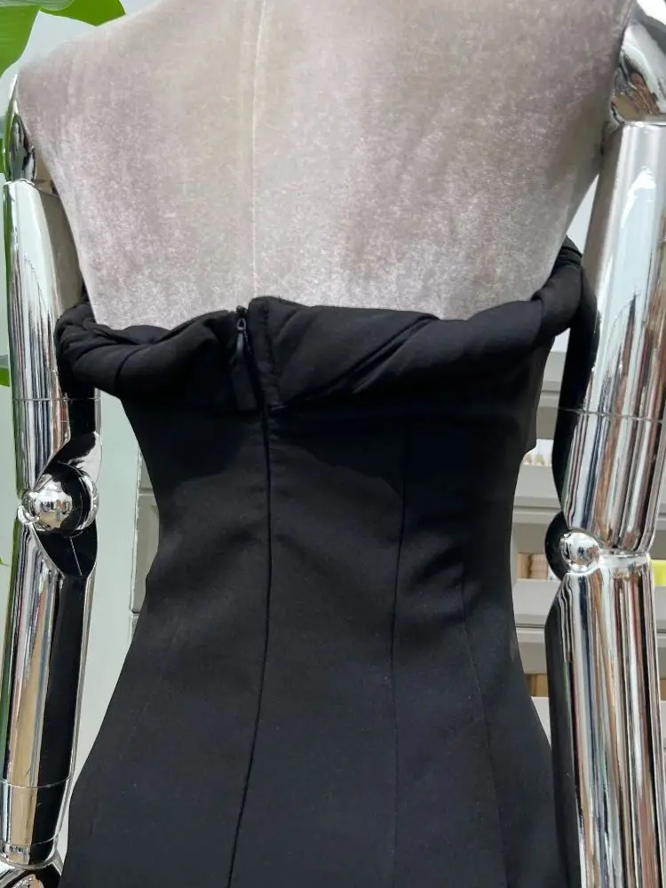 2025 estilo quente feminino chique corte design sem alças bodycon lápis festa casual vestido de verão elegante vestidos de festival