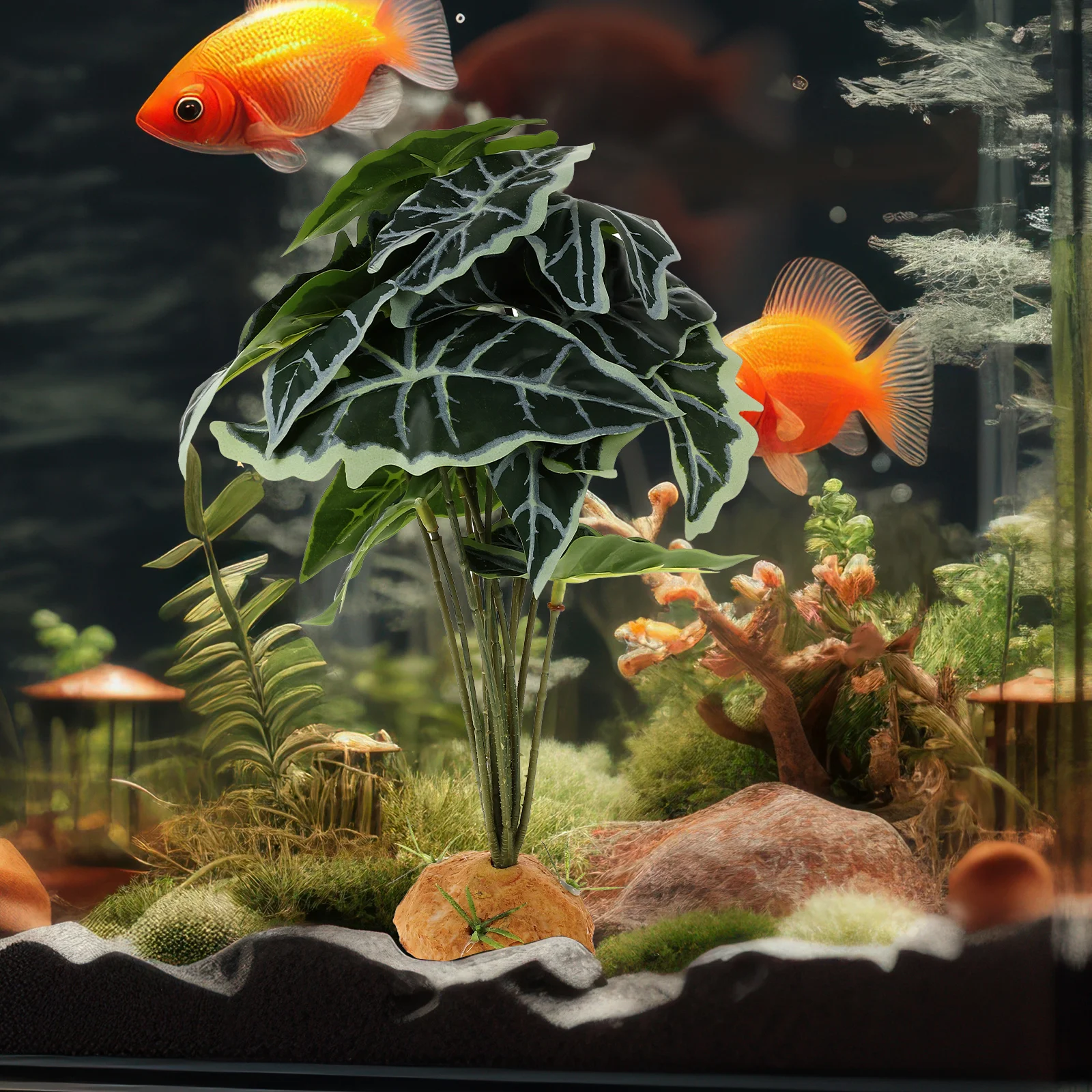 

Artificial Reptile Plant Decoration Realistic Simulation High Simulation Reptile Tank Landscaping Plants Ornament Terrarium