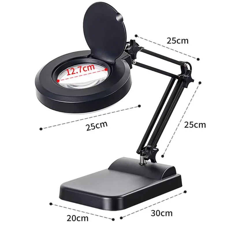 Suitable for electronic repair and precision work X02-7, 30x magnification desk lamp with LED light