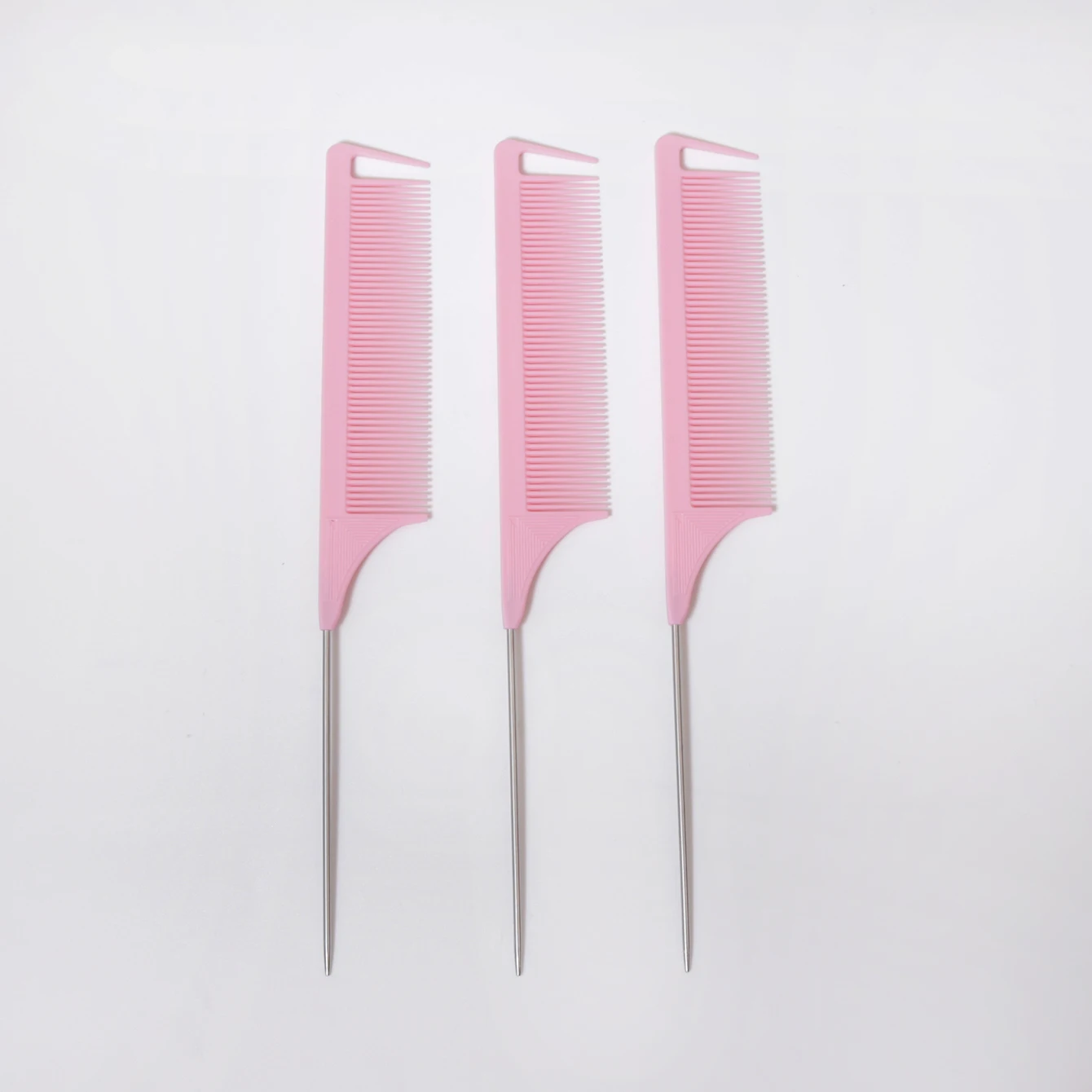 3本の金属製の針が付いたマウスの尾の櫛,本物の髪のかつらに特別